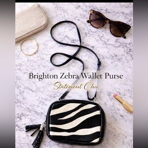 Brighton zebra wallet cross body